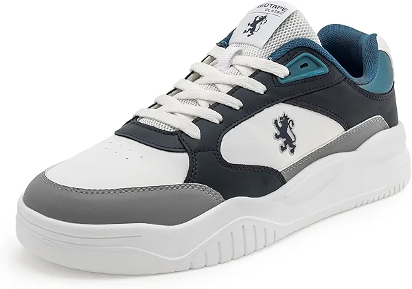 Red Tape Men's Chunky Platform Fashion Sneakers, Low Top Casual Mens Shoes with Cushioned Insole, Lightweight Lace up Shoes, Non-Slip Sole, Stylish Daily Wear for Office, Travel & Outdoor