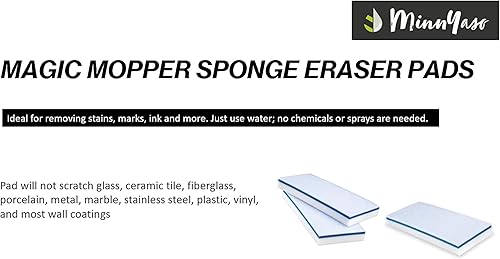 Miniatura 4 de Magic Mopper - Almohadilla de esponja para mopa  Compatible con mopas húmedas Bona y de 18 pulgadas  Repuesto de almohadilla de esponja mágica de 18