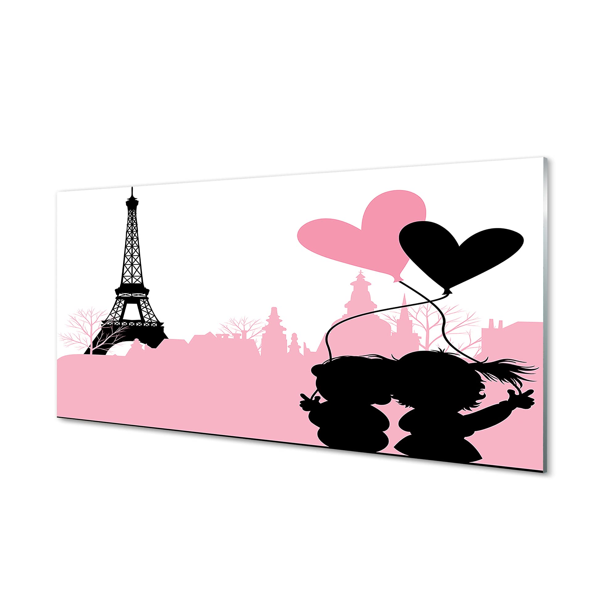 Photo image amour romantique imprimée sur verre pour célébrer l'art de vivre dans sa chambre