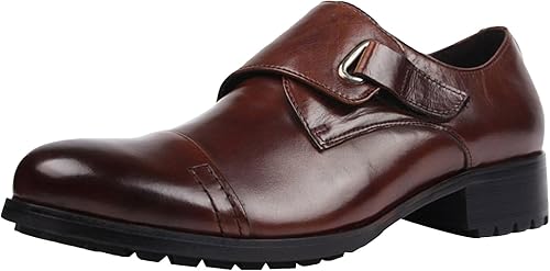 Amazon Riancess メンズビジネス 紳士靴 結婚式シューズ 本革 紐なし A085 726 ブラウン43 スニーカー