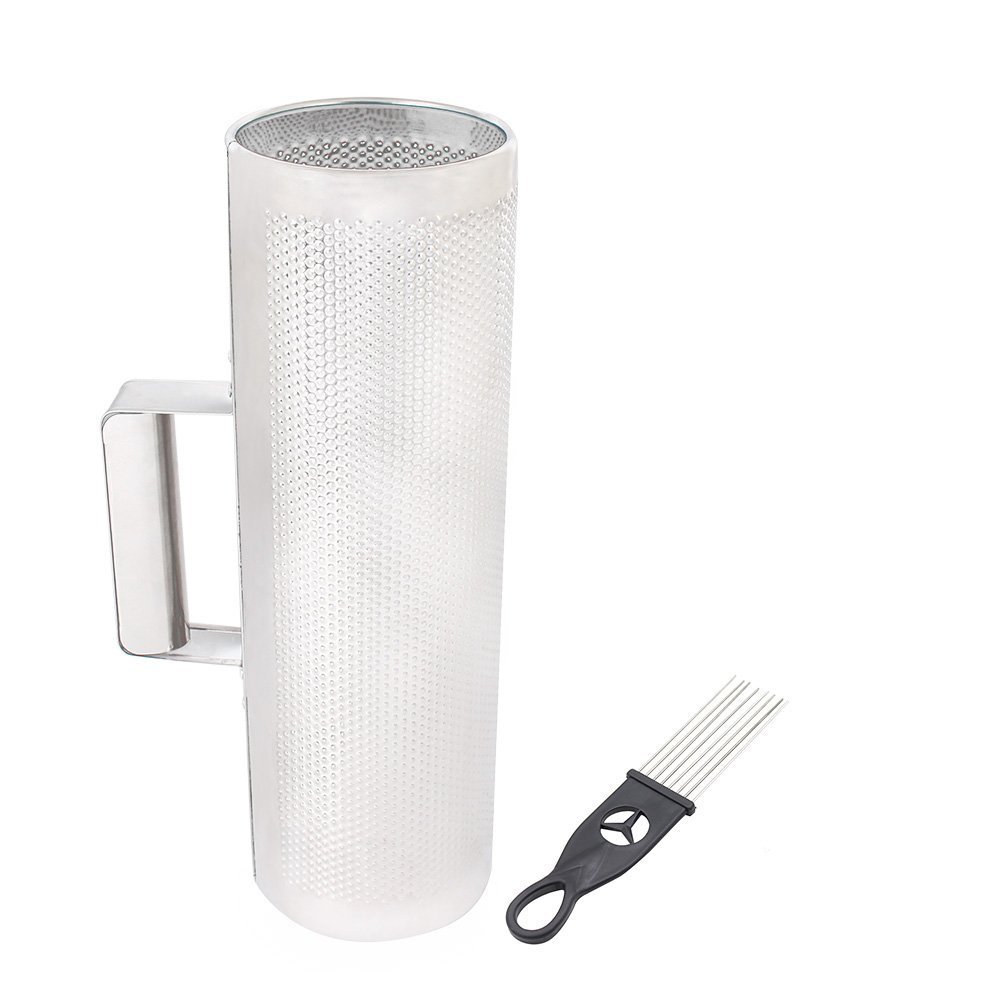 Homyl Guiro Profesional de Acero Inoxidable Instrumento Muscial de Percusión con Raspador