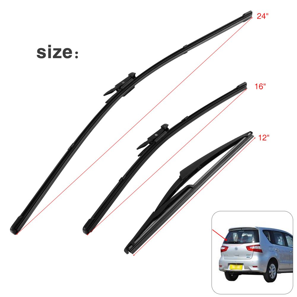 escobillas limpiaparabrisas Frente del coche Rear Window parabrisas limpiaparabrisas para Nissan Qashqai 2007-2013