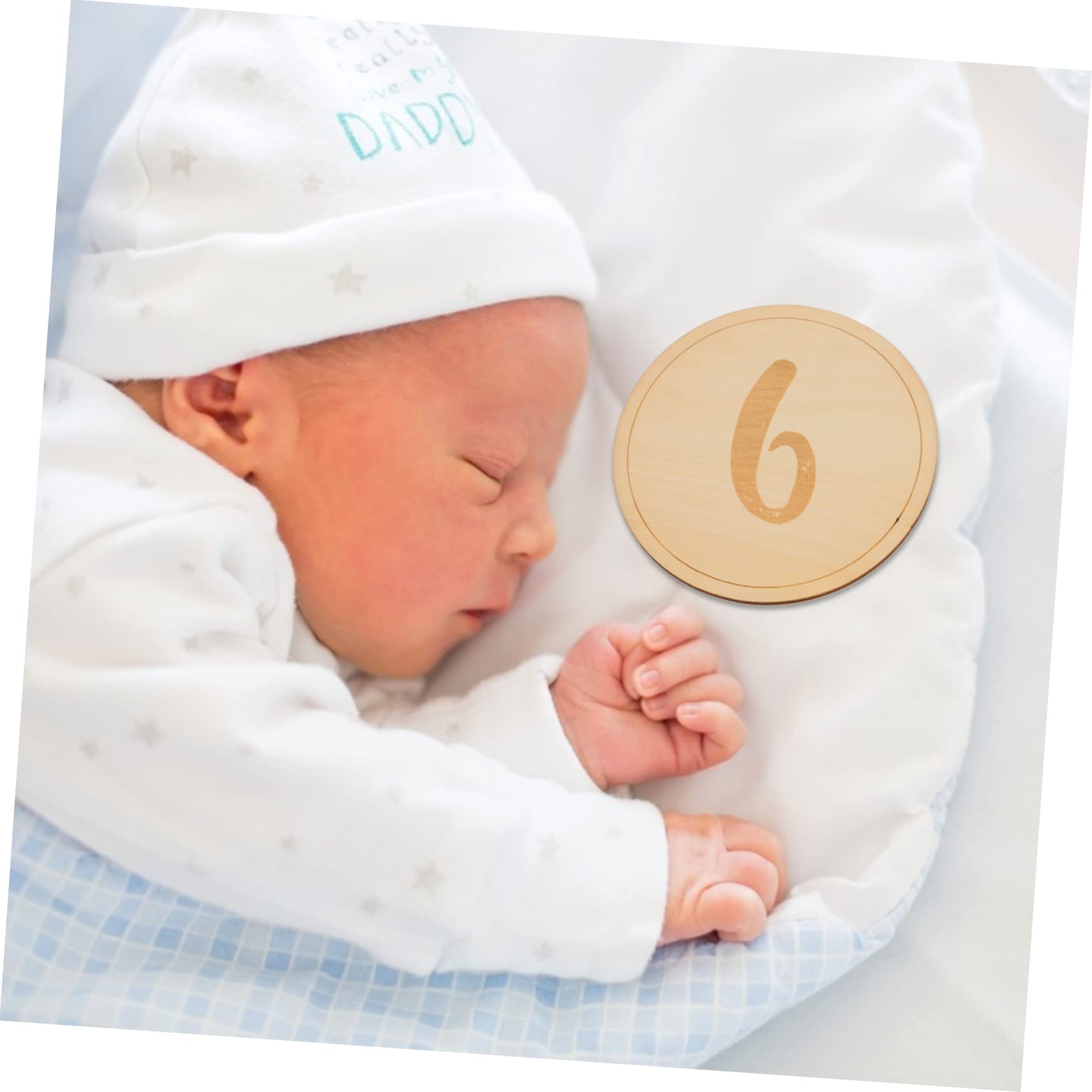 ifundom 36 Stk Meilensteinkarte Baby-meilensteinscheiben Baby-meilenstein-aufkleber -meilenstein-marker Neugeborene Monatskarten Plakette Foto Kleinkind Sandwichplatte Aus Massivholz