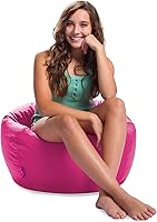 Vista 37 de Posh Creations Puf estructurado cómodo para jugar, leer y ver la televisión, Malibu Lounge, tela de lona para colorear, criaturas