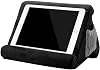 Cozy Suede Tablet Stand Cushion – Soft Lap Pillow for iPad and E-Readers with Secure Side Pocket, Perfect for Bed, Couch or On-the-Go (Black)