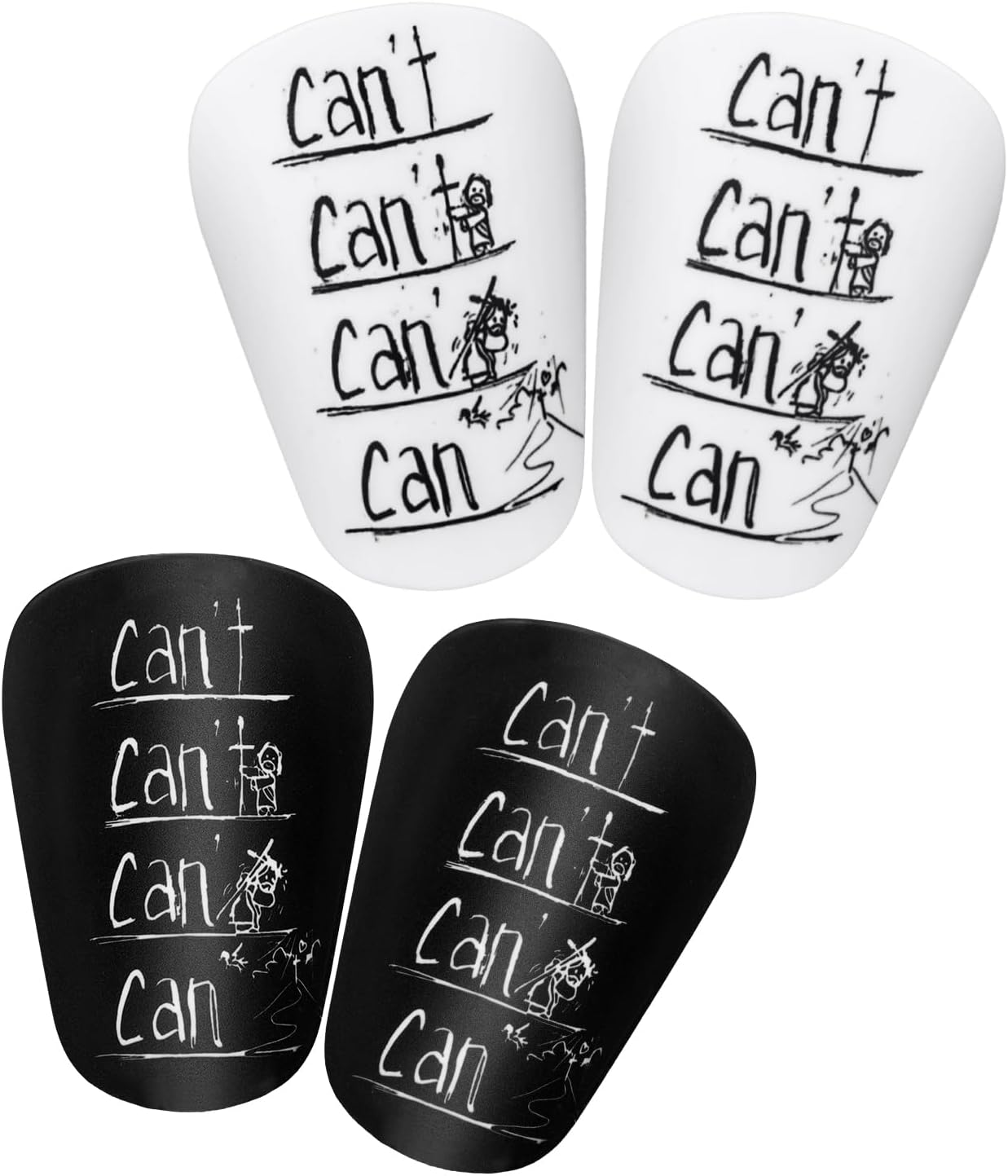 2 Pairs of Small Shin Pads, 8 x 5 cm Shin Pads, Reliable Extra Small Shin Pads, Comfortable Football Shin Pads for Teenagers, Children and Adults