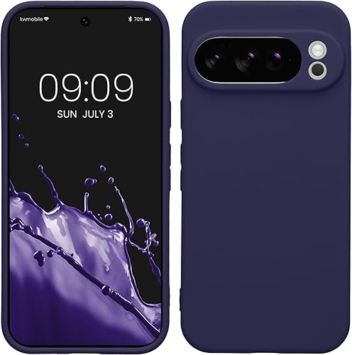 Miniatura 242 de kwmobile Funda compatible con Google Pixel 9 Pro - Funda protectora delgada de TPU para teléfono - Acabado mate suave - Negro mate NEGRO MATE,Piedra
