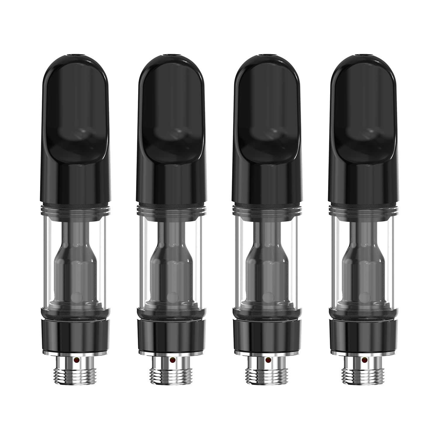 Kartridż ceramiczny 510 0,5 ml, 4 sztuki, rdzeń ceramiczny z tlenku cyrkonu, kanał olejowy, standardowy gwint 510, odpowiedni do olejów kompatybilnych z wysoką lepkością