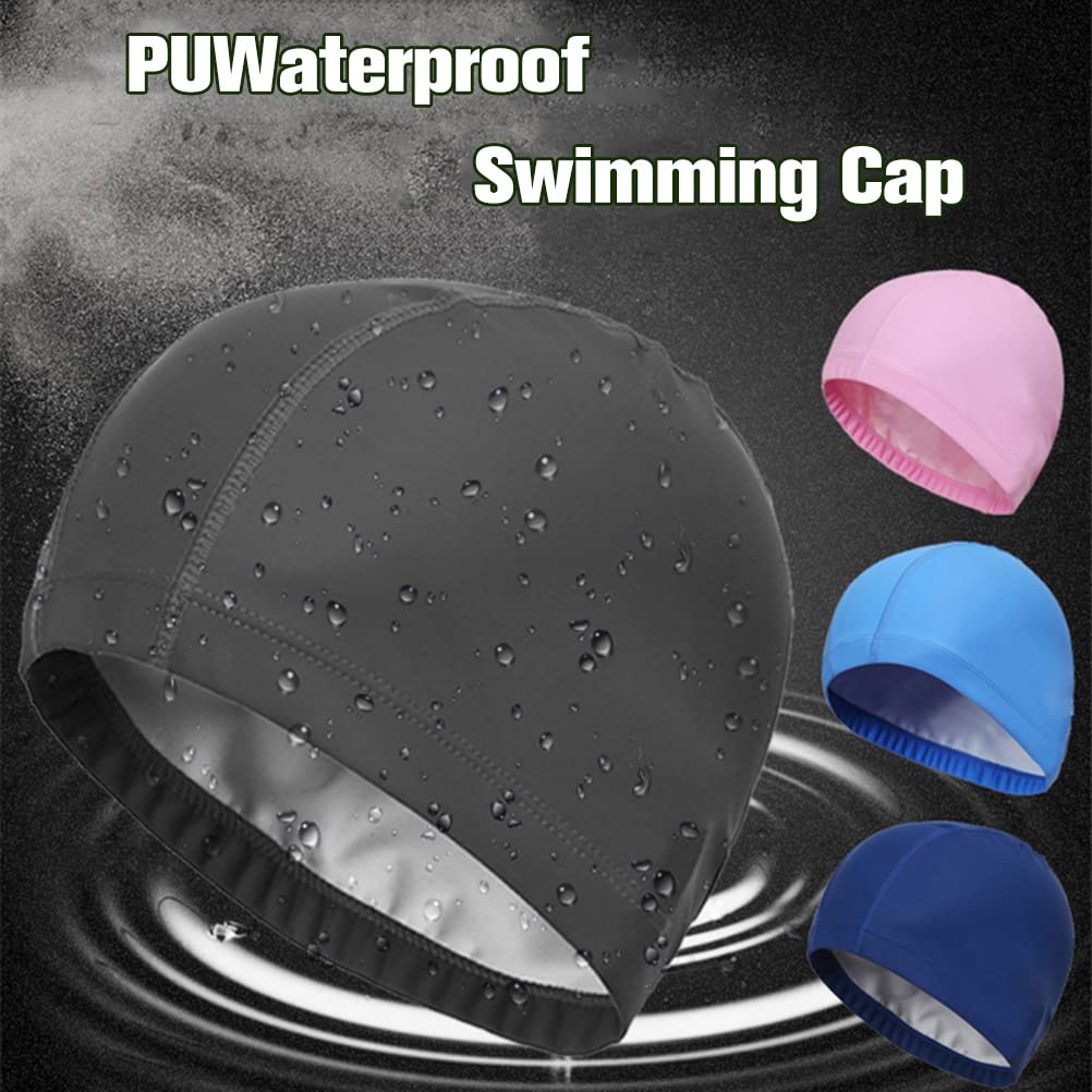 Elastic Swimming Caps Waterproof Ears Protection Sports Quick Drying