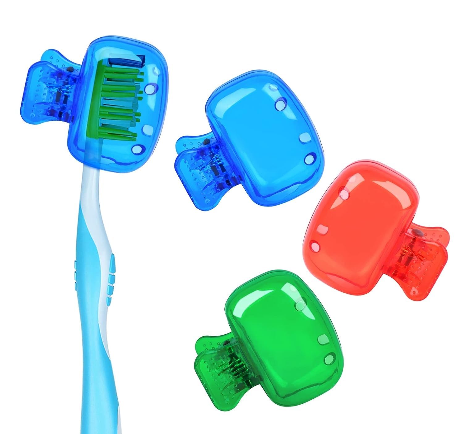 CHIDAKASH 3 Pack Travel Toothbrush Head Covers Toothbrush Protector Cap Brush Pod Case Protective Portable Plastic Clip for Household Travel, Camping, Bathroom, School (Multicolor)-picture-17