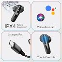 pTron Bassbuds Astra in-Ear TWS Earbuds w/Stereo Sound, 50Hrs Playtime, Stereo Calls, Custom EQ, Mobile App, BTv5.3 Headphones, Touch Control, Voice Assistant, Type C Charging & IPX4 (Navy Blue) gallery image