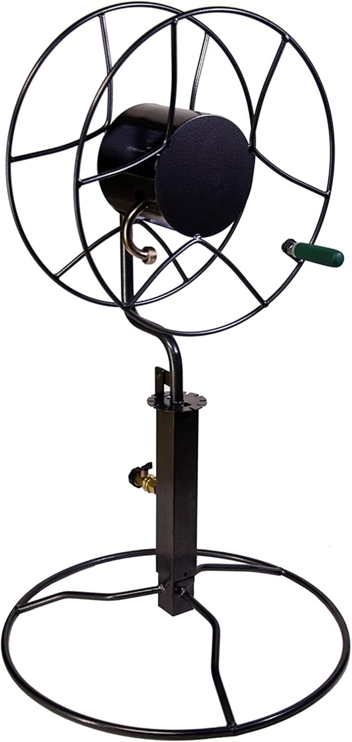 Yard Butler Free Standing Swivel Hose Reel - Water Hose Caddy For Yard or Garden - Outdoor Garden Hose Accessories, Water Hose Reel Rotate 360 Degree, Freestanding Metal Outdoor Water Pipe Stand