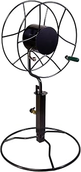 Yard Butler Free Standing Swivel Hose Reel - Water Hose Caddy For Yard or Garden - Outdoor Garden Hose Accessories, Water Hose Reel Rotate 360 Degree, Freestanding Metal with Patio Base