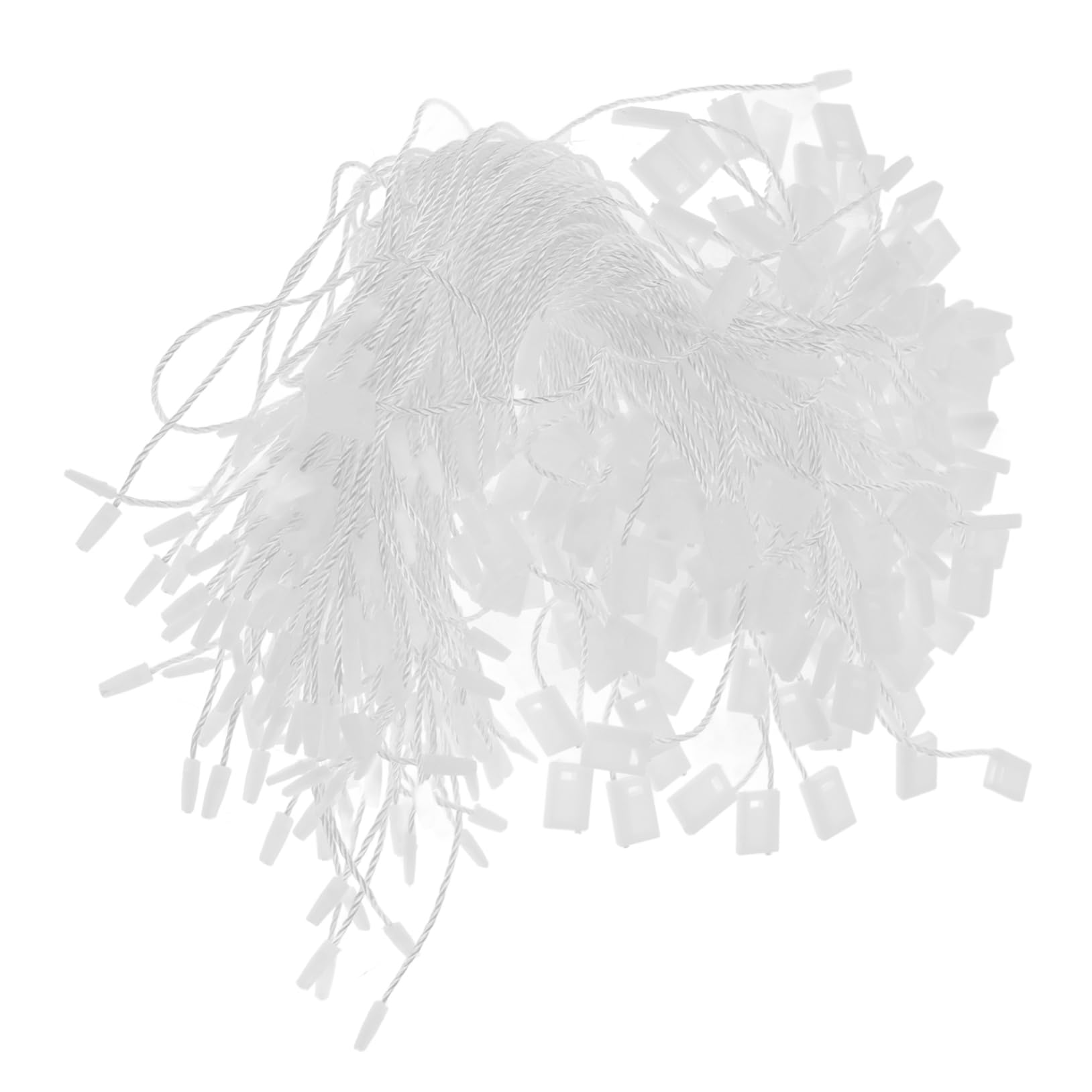HOMOCONO 1000pcs String Tagging Fasteners Rope White Tag Tie Fastener Boutique Clothing Tag Rope Tag Fasteners