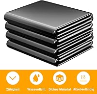 SDLDEER Kerti Tófólia 4x6m - Fekete HDPE Tóbélés UV-Álló Nehéz Kivitel Kerti Tavakhoz, Vízgyűjtőkhöz, Virágágyásokhoz és Üvegházakhoz 6
