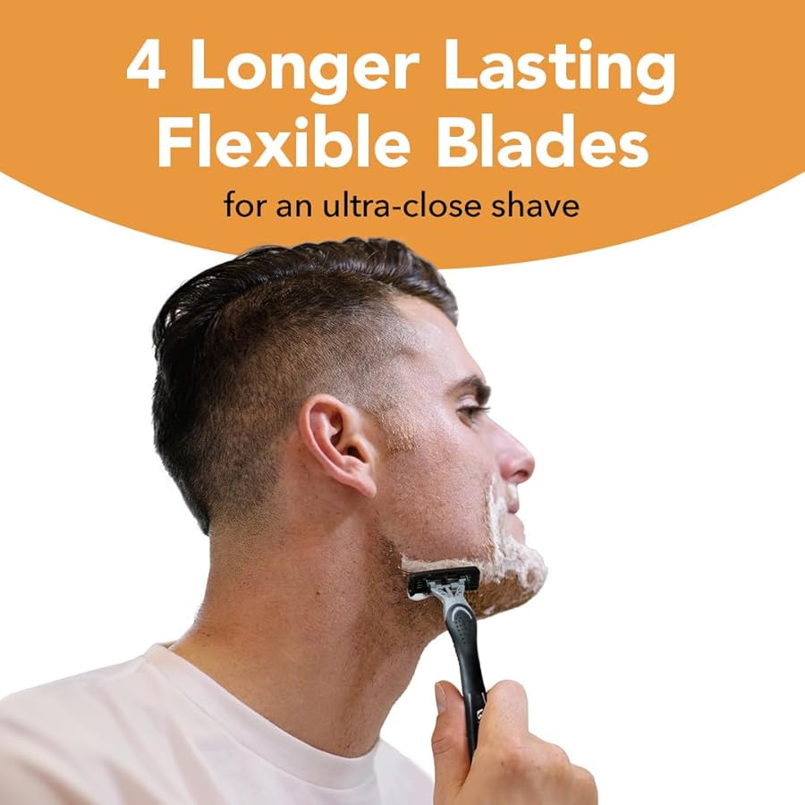 BIC Flex 4 Sensitive Disposable Razors For Men, For a Smooth, Ultra-Close and Comfortable Shave, 10 Piece Disposable Razor Set with 4 Blades - image 3