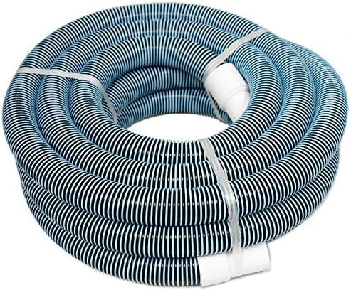 POOLWHALE 1.5”x 36ft 2-color Heavy Duty Spiral Wound Swimming Pool and Spa Vacuum Hose with Swivel Cuff
