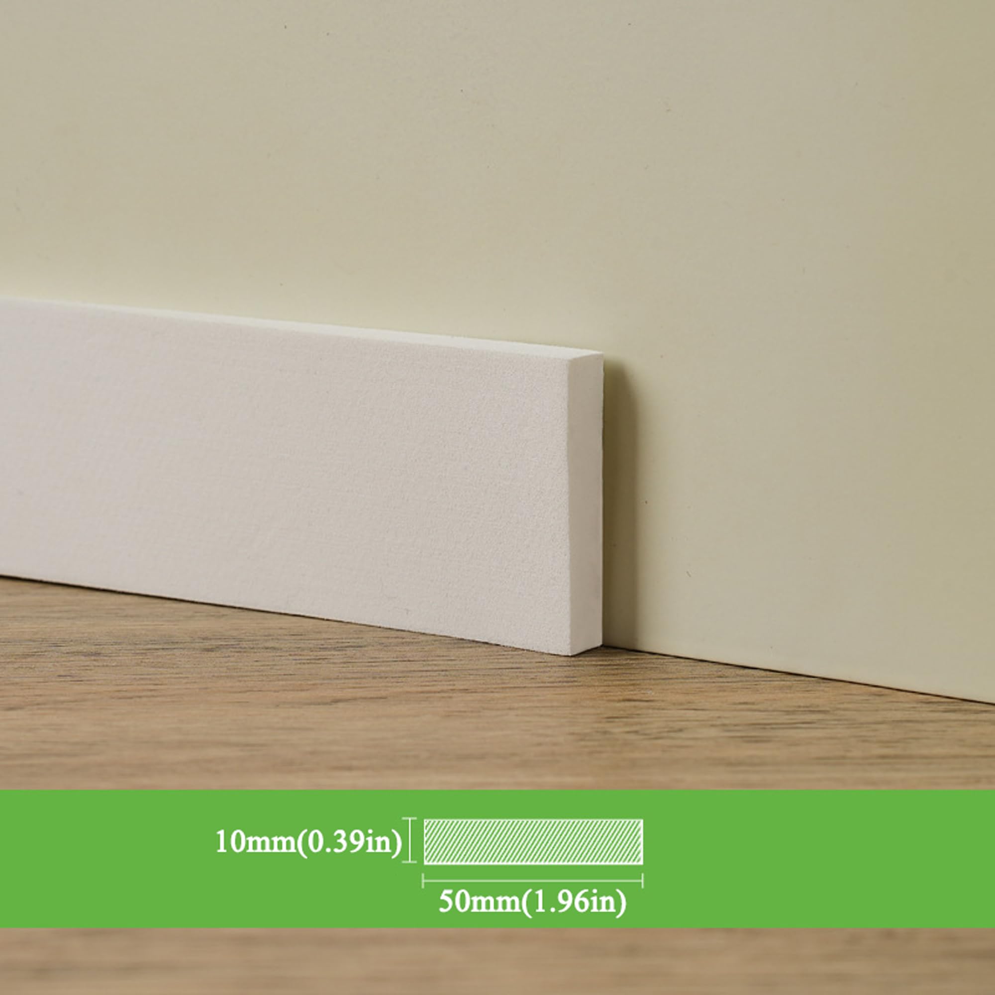 Rodapié Flexible Blanco EVA Autoadhesivo Cinta Protectora Curva Base Pared