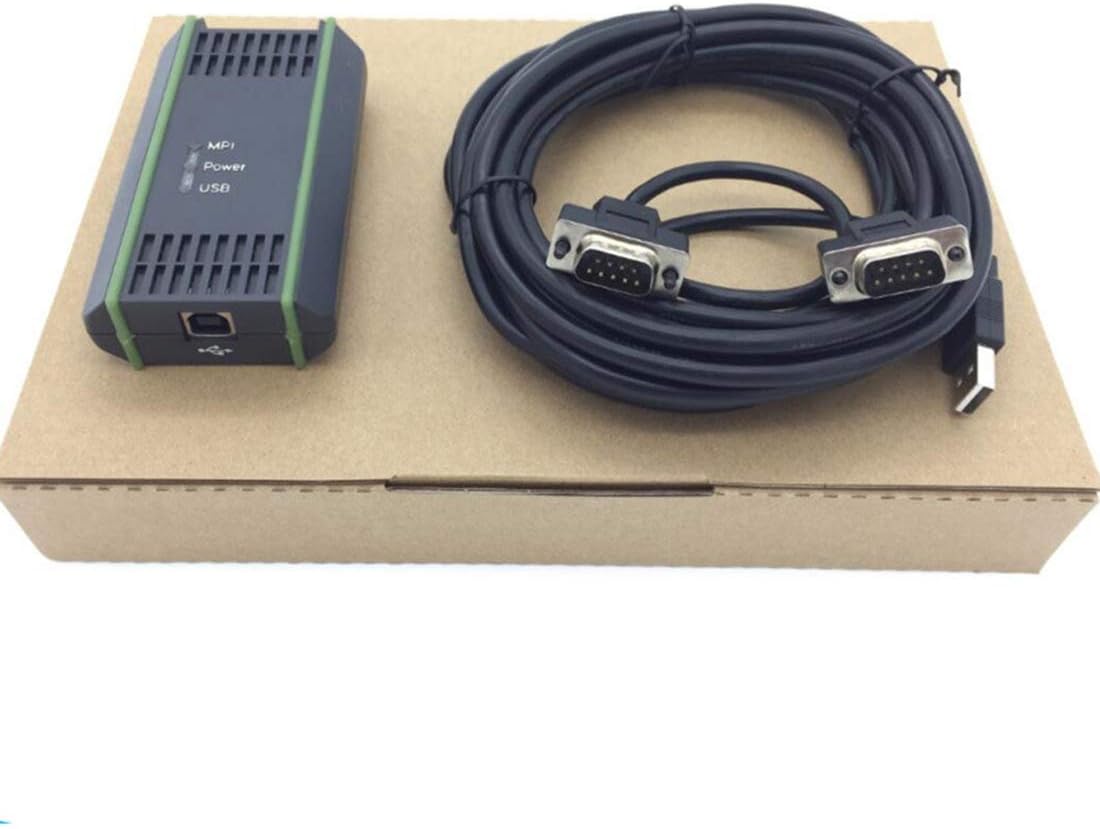 1pack Compatible with Siemens S7-200/300/400 PLC Programming Cable 6ES7972-0CB20-0XA0 USB-MPI MPI/PPI/DP/PROFIBUS USB MPI Adapter