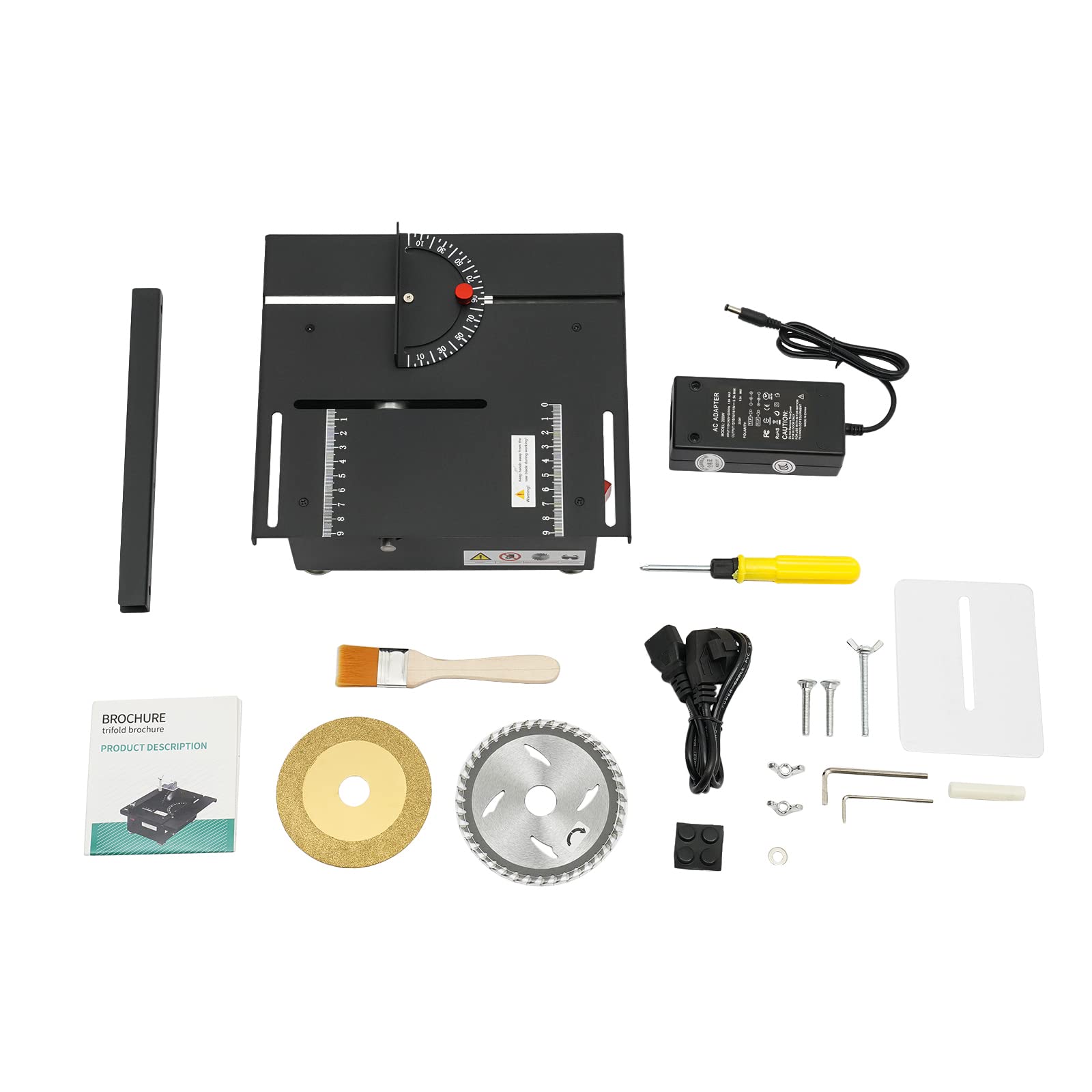 Mini Scie Circulaire De Table 200W - 10000 Tr/min - 7 Vitesses Réglables - Précision Pour Bricolage Et Modélisme