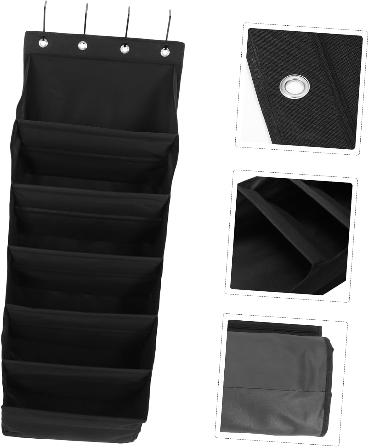 Zerodeko Multi Door Hanging Organizer Bag Versatile Storage Pouch with Multiple Pockets for Shoes Hats and More Door Installation