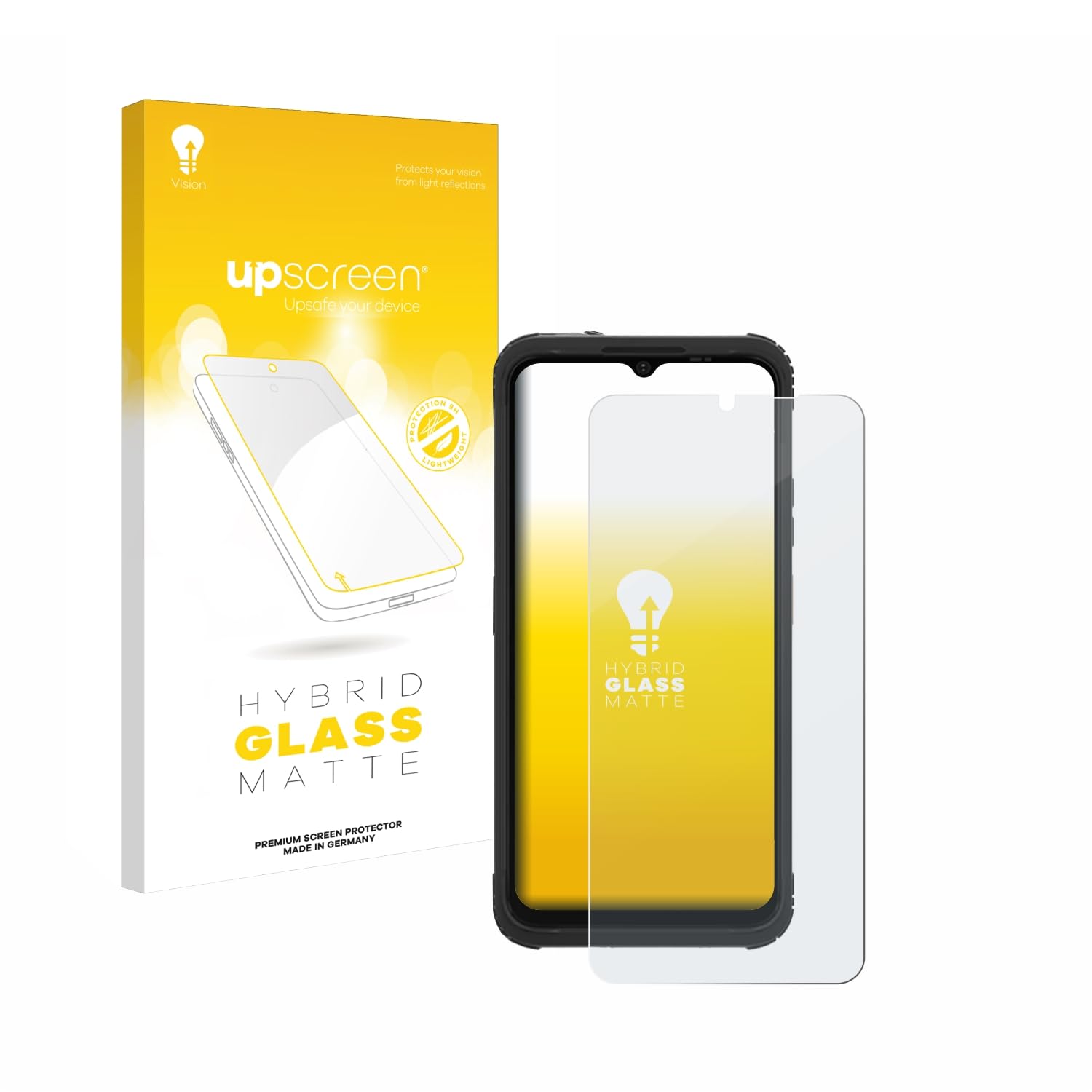 upscreen Matte Screen Protector Glass Film Compatible with AGM H Max - Anti-Glare, Anti-Fingerprint, 9H Glass Protection