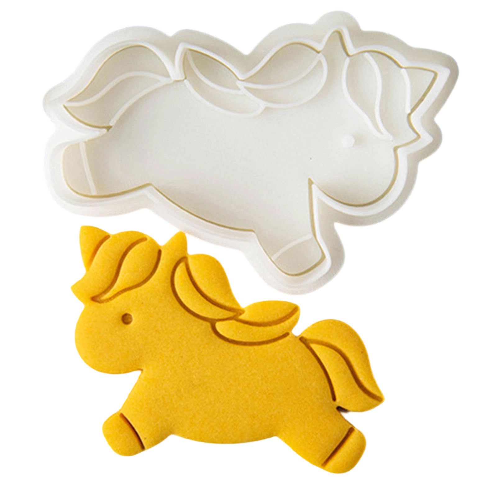 Osniyaw Eeee Horse Biscuit Moulds, Japanese Style, Plastic Baking Mould For Baking Fun And Creative Diy Biscuits, Home Use, Horse Year Biscuit Seal