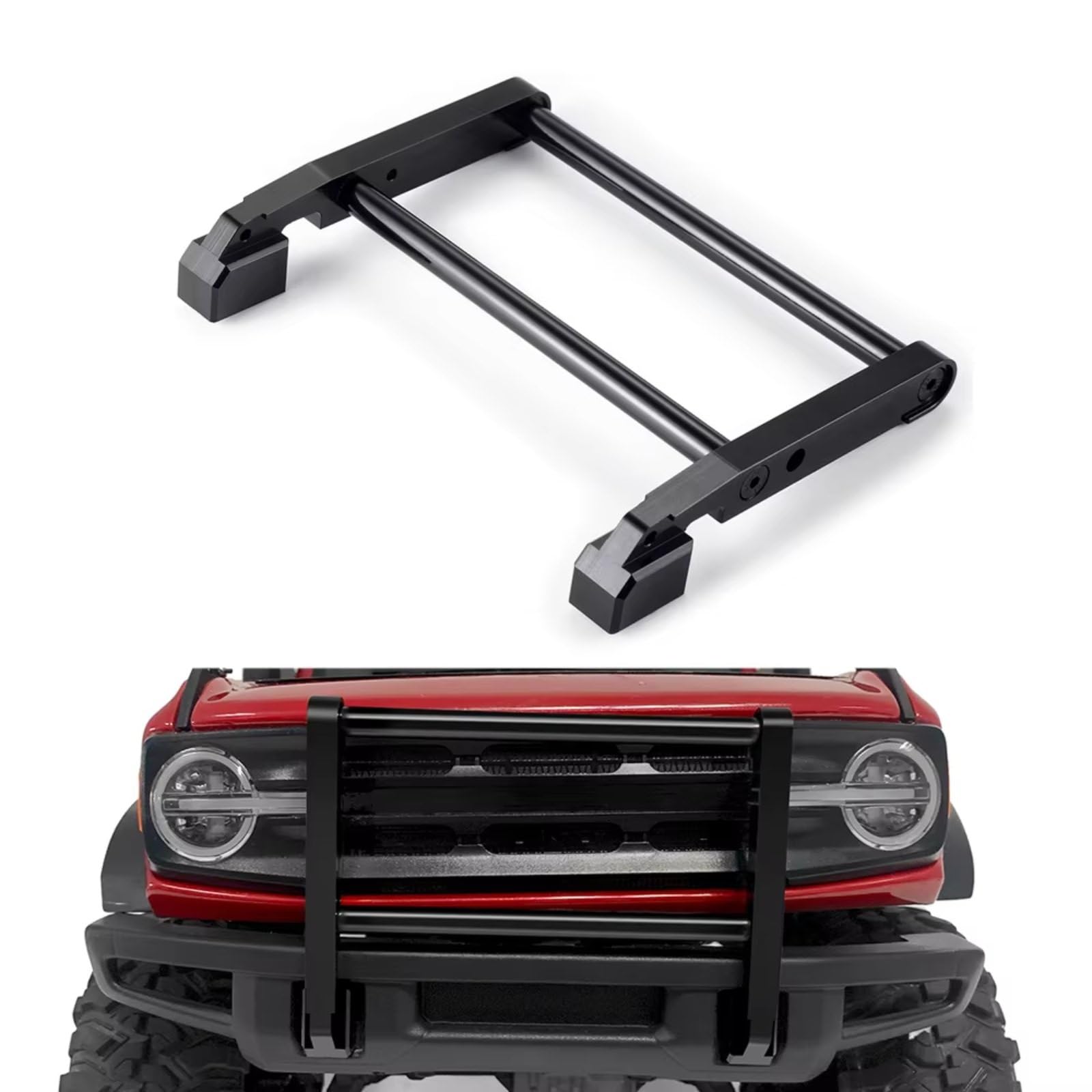 Per TRX-4 Per TRX4 Per Bronco 1/10 Paraurti Anteriore Anticollisione In Lega Alluminio RC Crawler Car Upgrade Parts Accessori Giocattoli Rc
