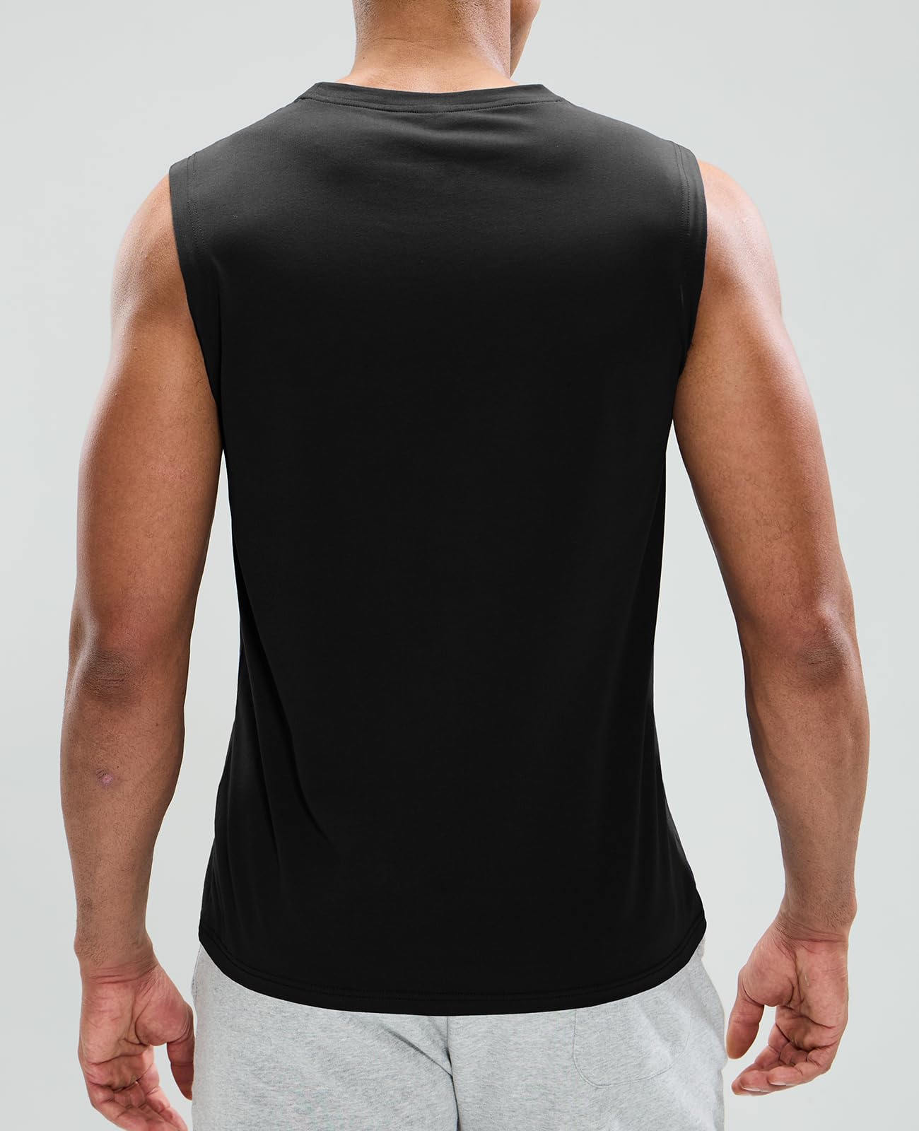 MIER Canotte da uomo in cotone senza maniche per allenamento, corsa, atletica, palestra, lounge, casual, traspirante