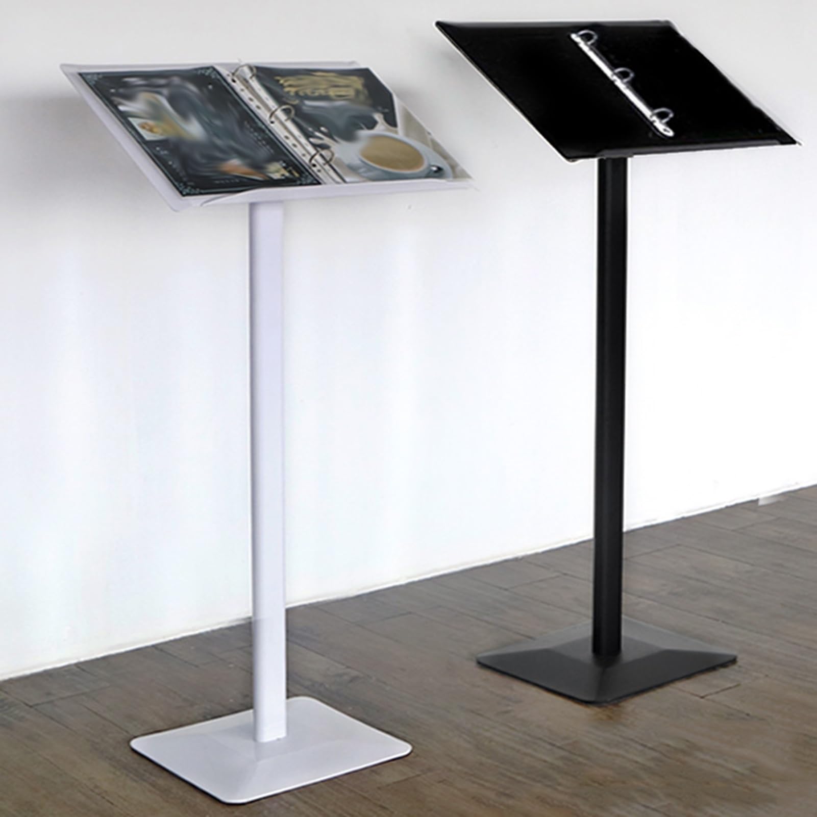 Freending Menu nd - Soporte de metal para folletos multiusos para menús y promociones, tamaño: B-32 x 28 x 115 cm, ideal para restaurantes y eventos