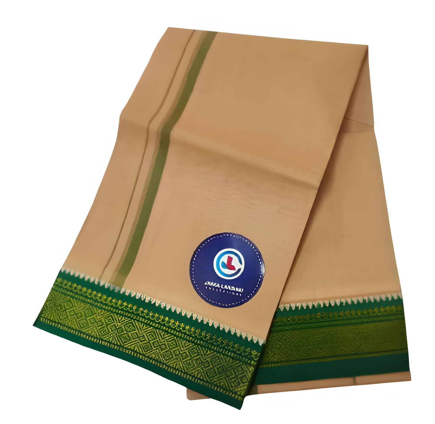 jinka lakshmi collections Cotton Lungi For Men 2 Meters With Zari, Dhoti for Men Beige Color Unstitched Pack of 1 Multicolor-picture-37