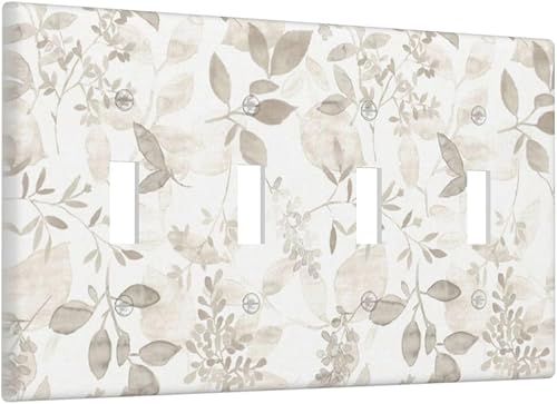 Miniatura 169 de Placa Decorativa de Pared Beige Boho de Mediados de Siglo Sol Abstracto 1-Gang Retro Años 70 Arte Geométrico Moderno con Arco Eléctrico Interruptor