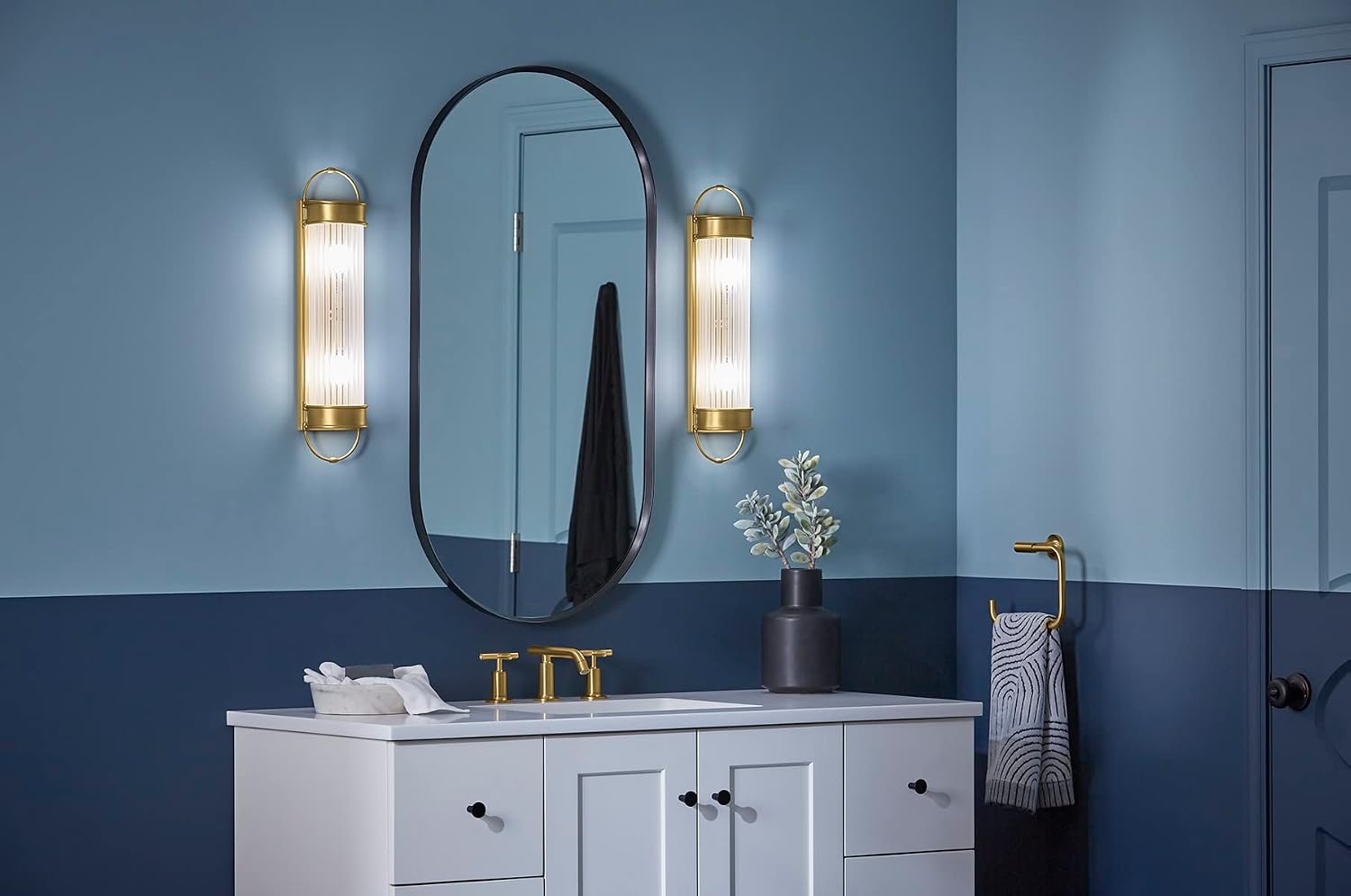 Kohler Lighting 27752-SC02 Terret 2 Light 21" Tall Bath Bar - Brushed Moderne Brass