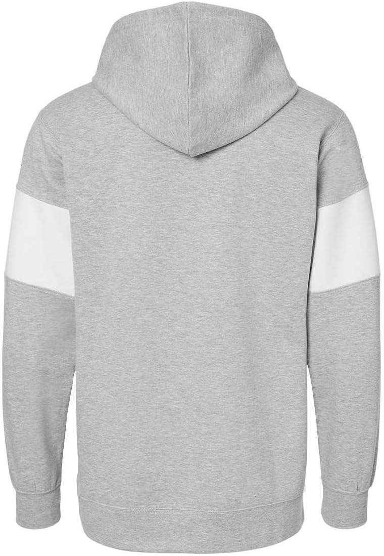 MV Sport - Classic Fleece Colorblocked Hooded Sweatshirt - 22709 - XL - Heather Grey - Image 2