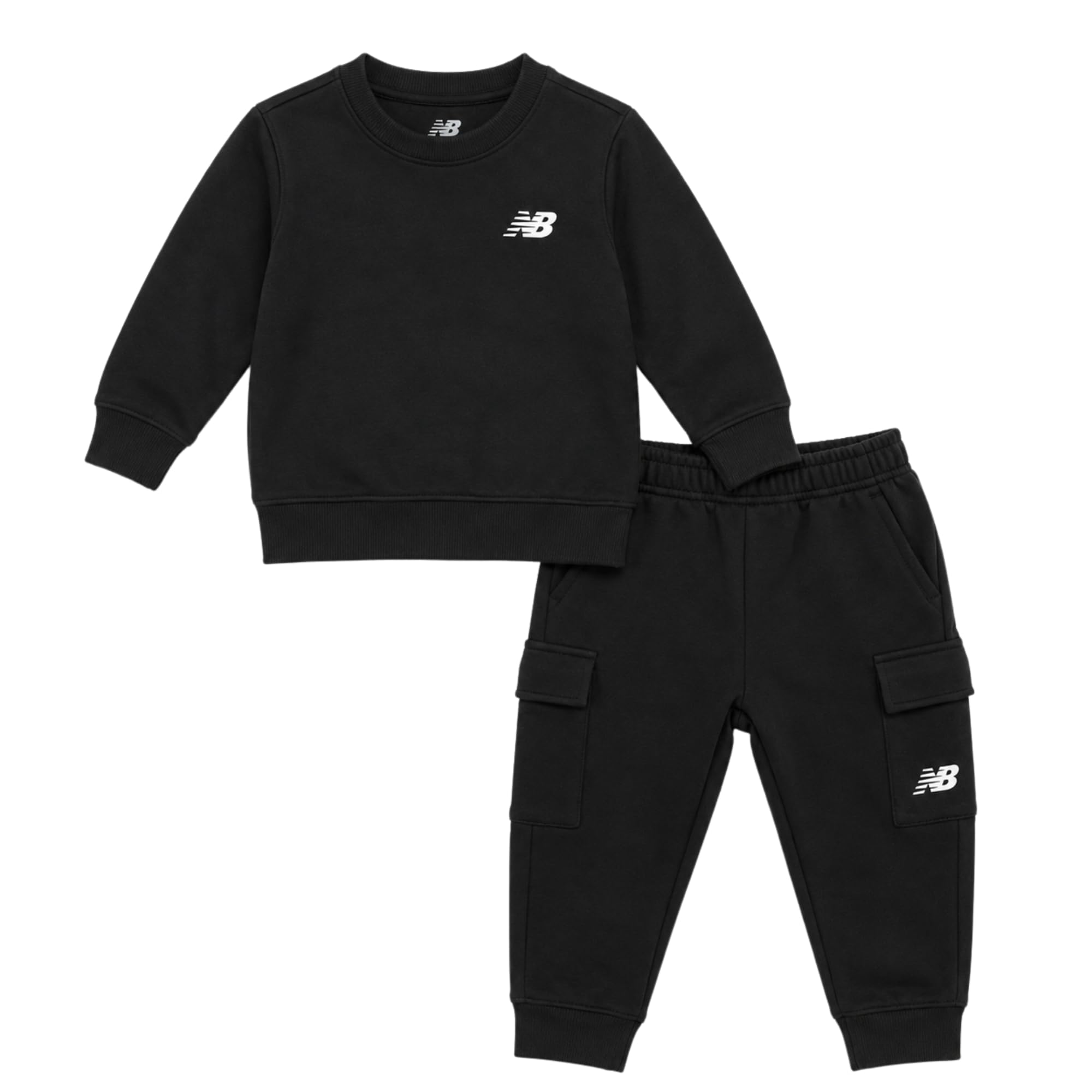 Toddler & Small Boy 2-Piece Hoodie Cargo Jogger Sweatsuit Set