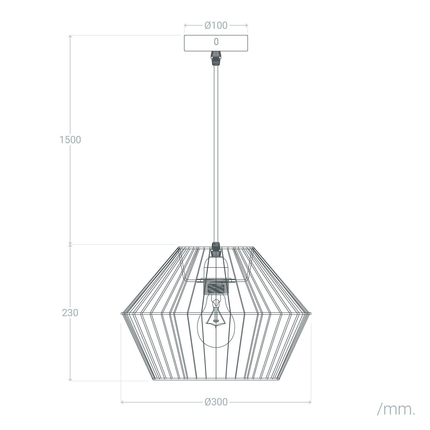 LEDKIA LIGHTING - Lámpara Colgante Kirito | Diseño Elegante y Único | Papel Trenzado Resistente | Compatible con Bombilla E27 | Uso Interior | Cable Ajustable; Natural