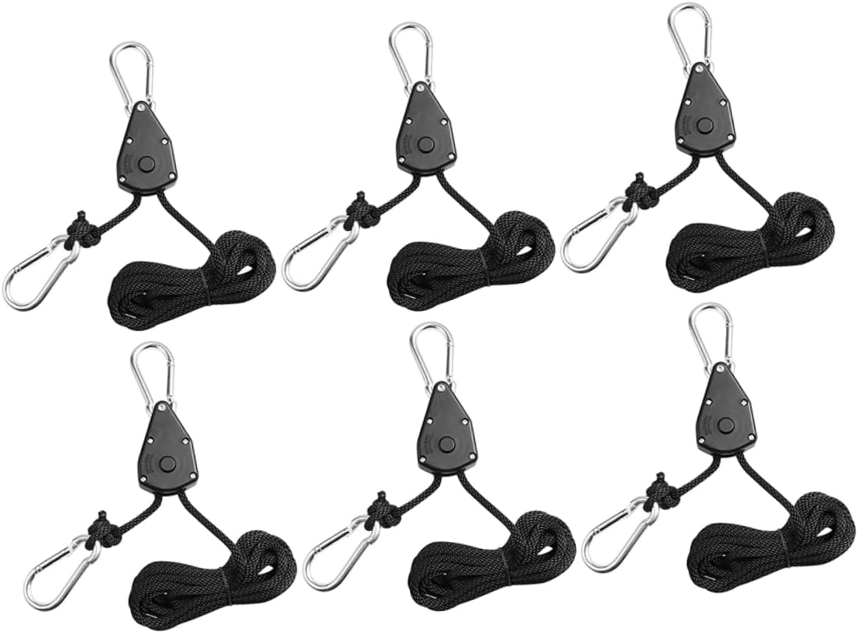 6pcs Adjustable Grow Light Hangers Plant Lamp Ropes for Sturdy and Suitable for Tents Fans and Indoor Gardening Accessories