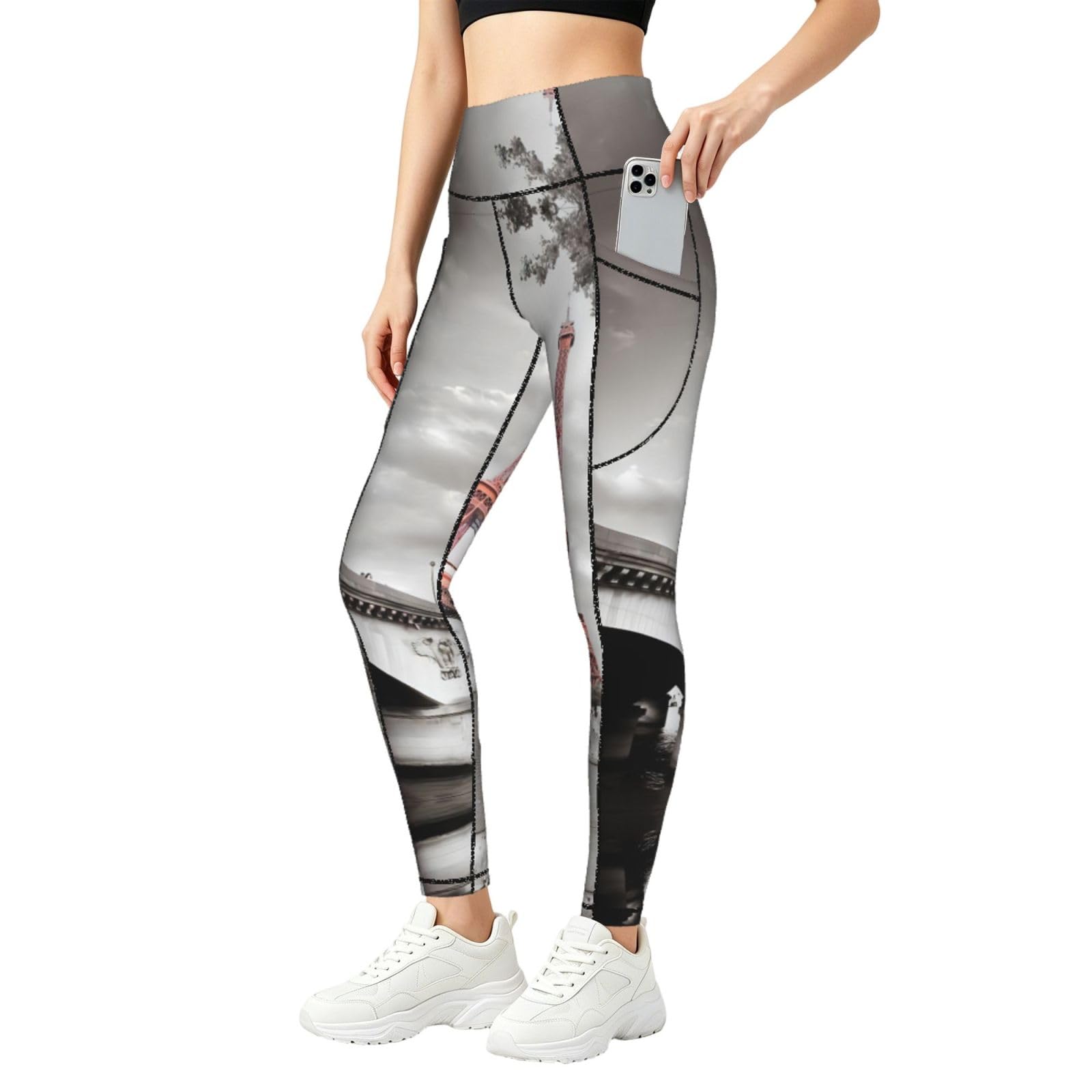 Pantalones de yoga para mujer elásticos suaves leggings cintura alta WBQLSL 8