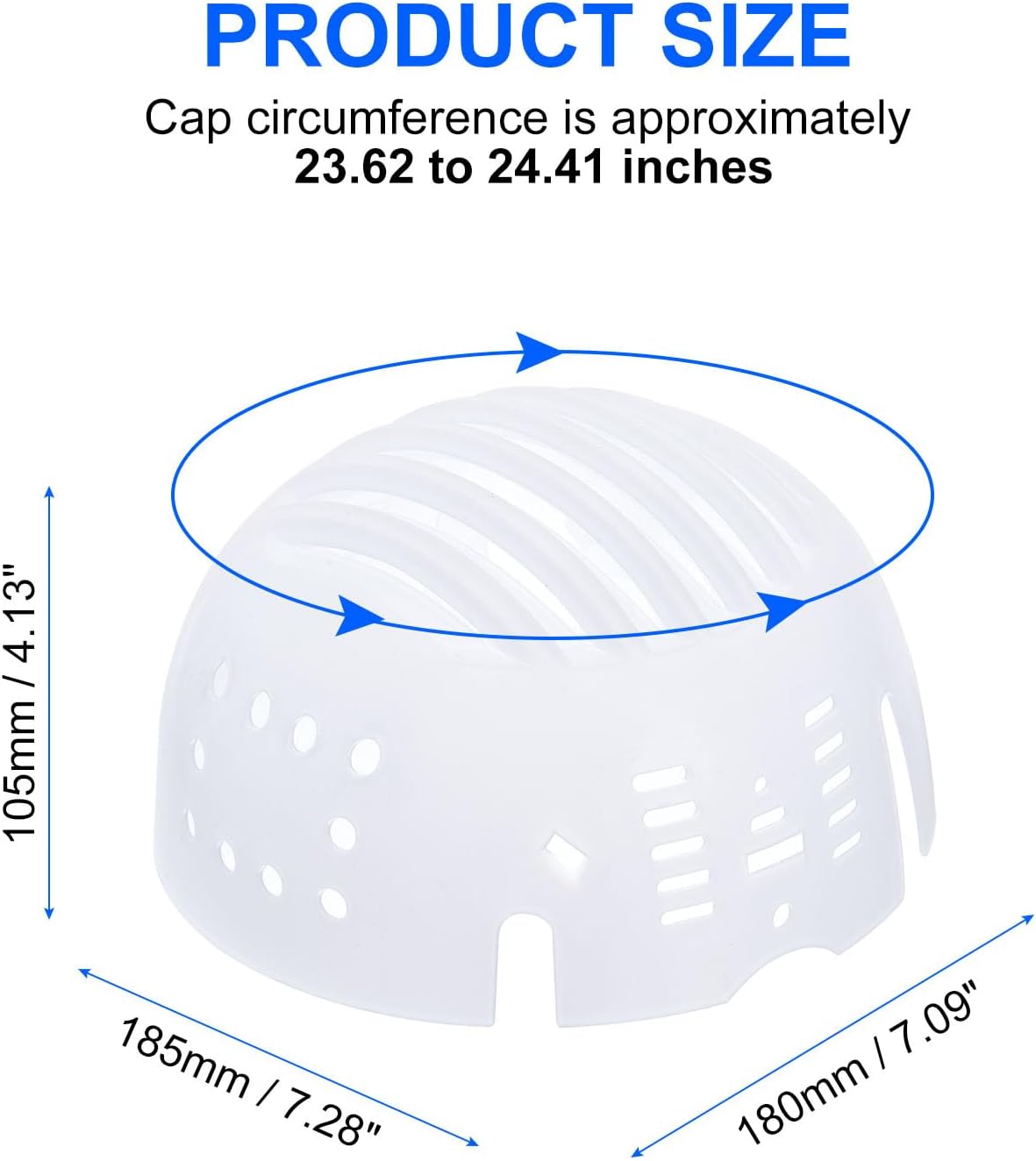 uxcell 2Pcs Bump Cap Insert, PE Lined Baseball Hard Hat Inserts, Lightweight Universal Bump Cap for Head Protection (White)