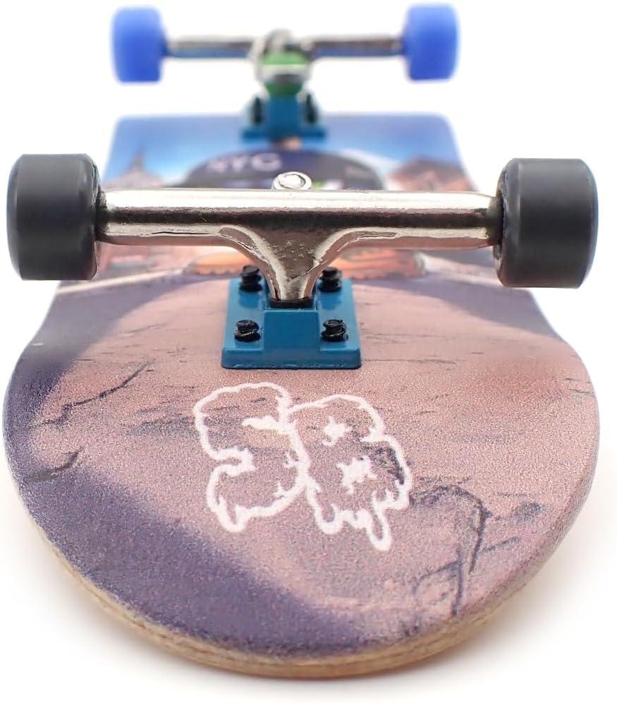 SPITBOARDS® Fingerboard Urethane Wheels 60D with Real Ball Bearings Professional CNC Quality - Light Blue