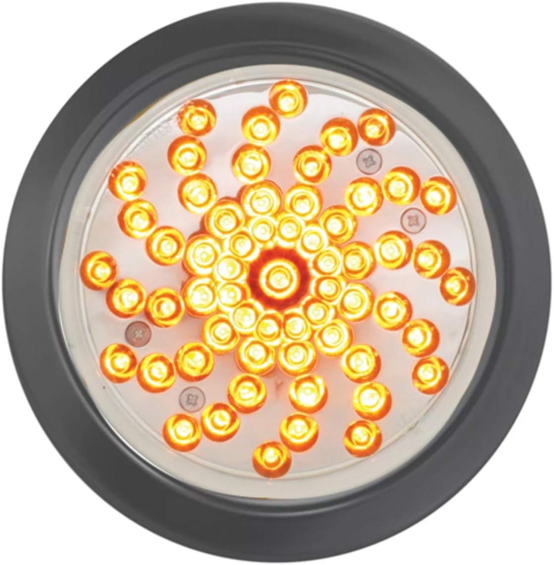 GG Grand General 76721 4 Inches Twister Style Amber 61 LED Low Profile Park/Turn Light, Clear Lens