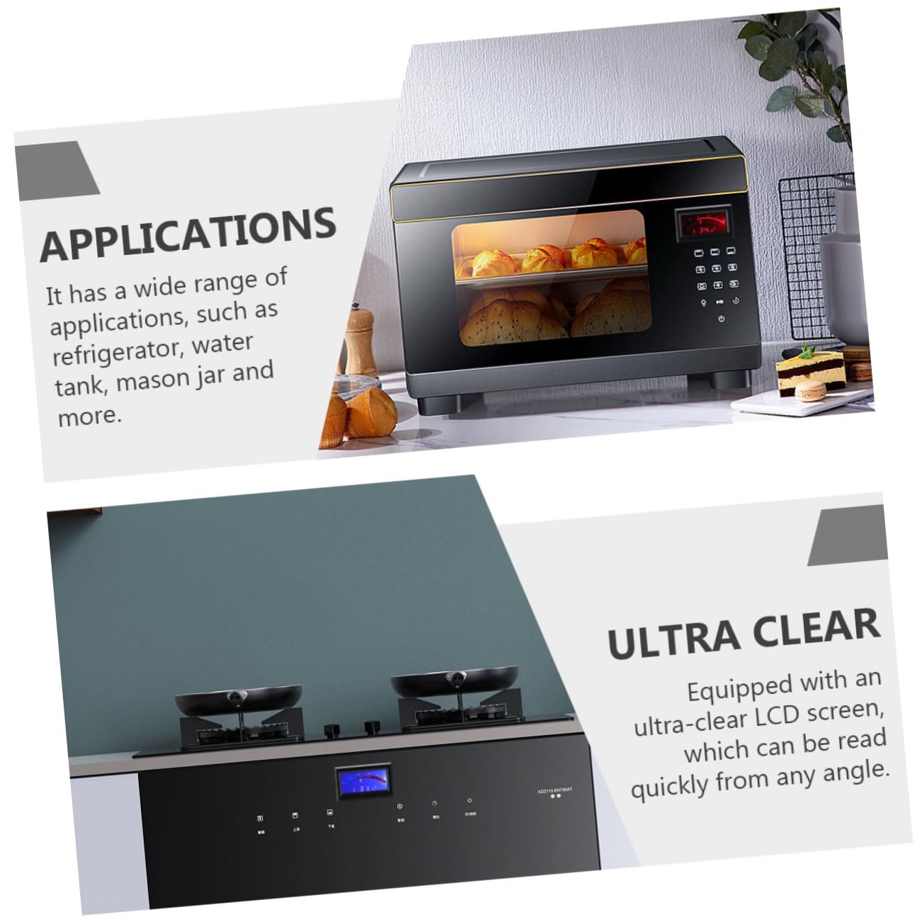Alipis 2 Ensembles Thermomètre De Cuisine De Thermomètres Électroniques Affichage Lcd Mesure De Température Précise Pour Cuisine Bbq 2 Pièces * 2