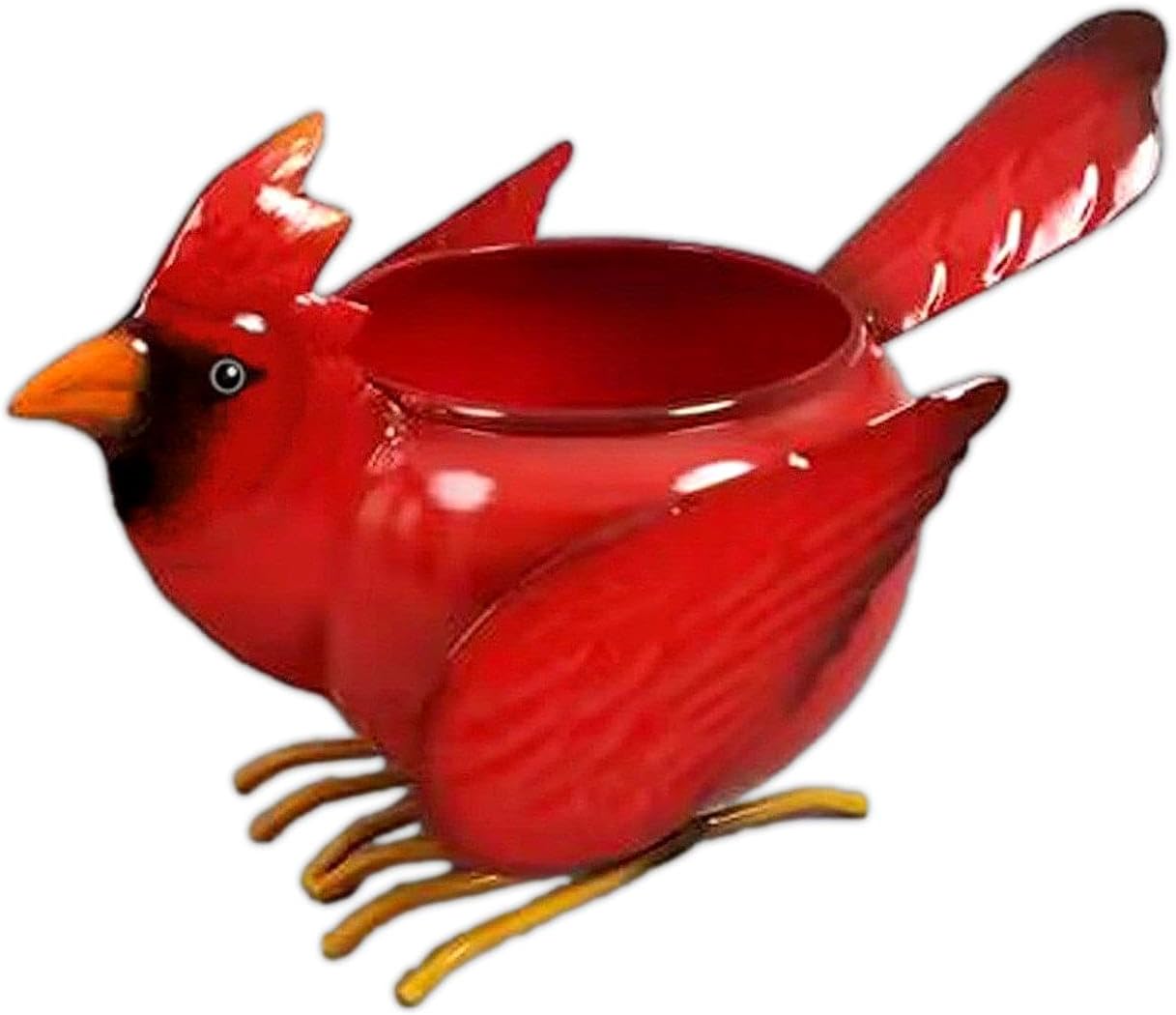 The Bridge Collection Red Cardinal Bird Planter-Bird Themed Plant Pot for Indoor or Outdoor Plants
