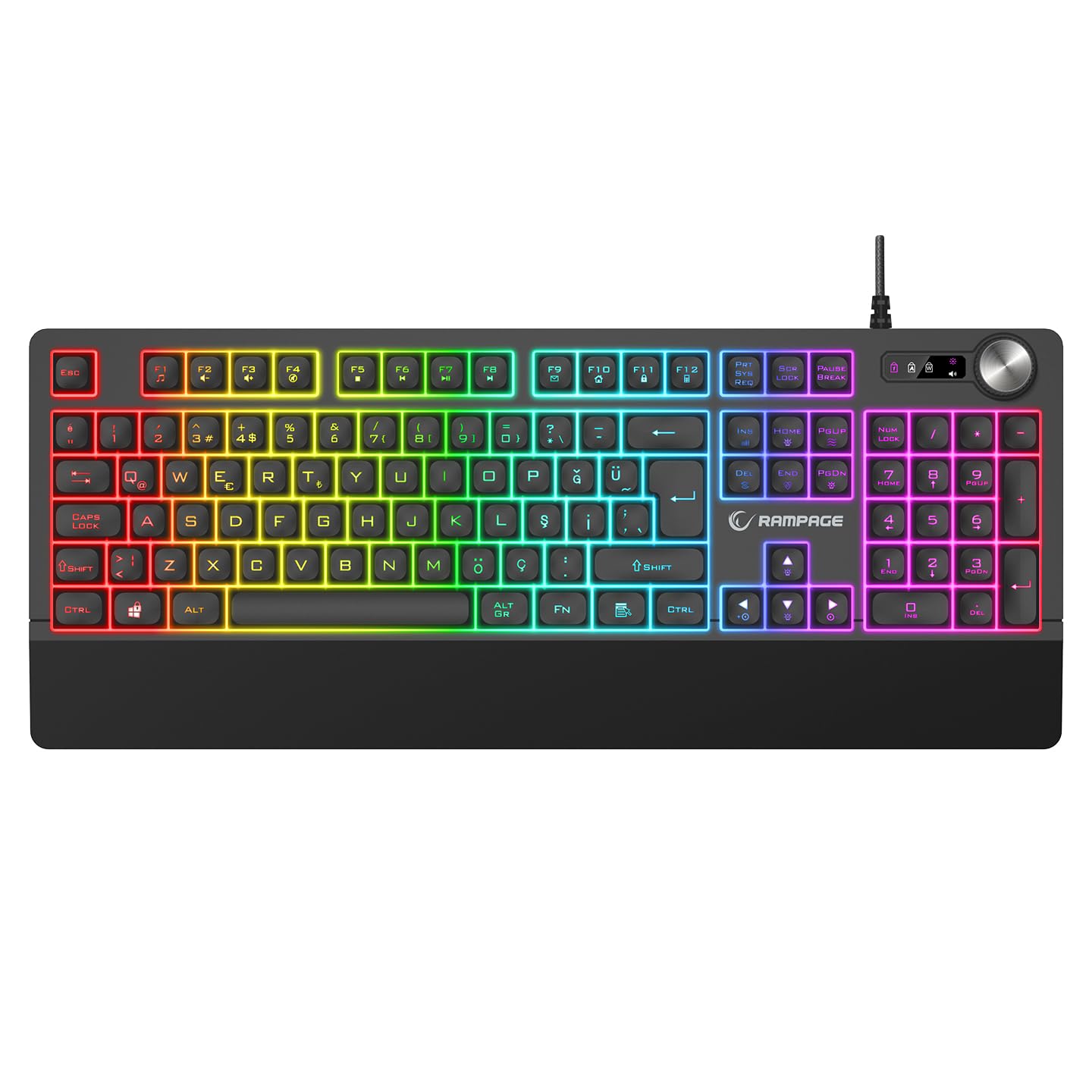 Rampage KM-9858 JAZZY V2 RGB Aydınlatmalı Gaming Oyuncu Klavye