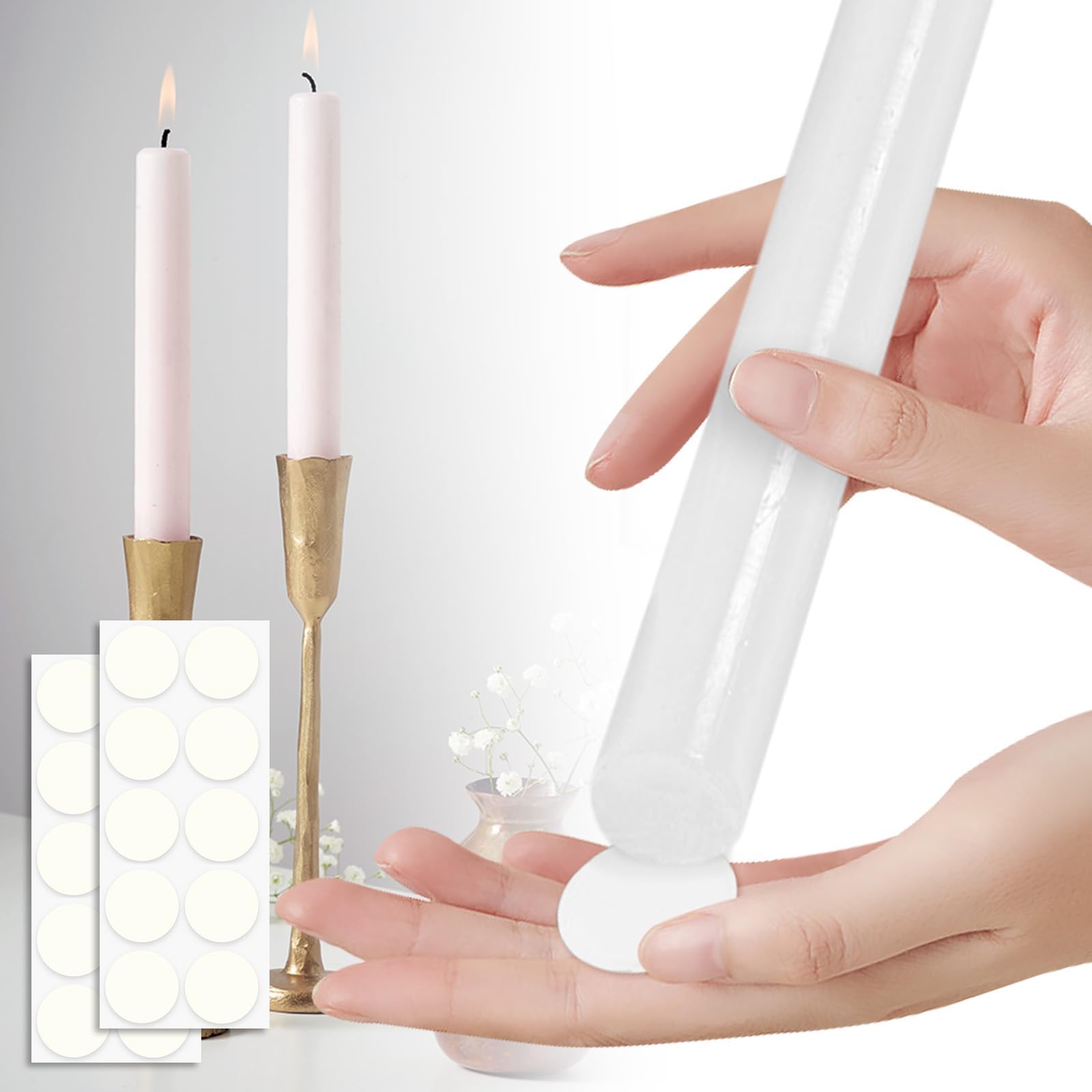 20 Taper Candle Holders Candle Adhesive Candle Grips Small Candle Accessories Taper Candle Adhesive Inserts