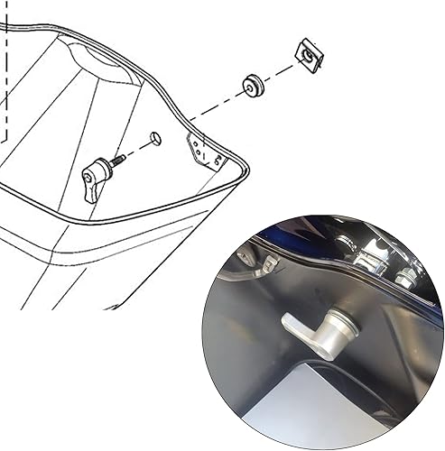 Miniatura 2 de WOWTK Kit de Montaje para Bolsa de Sillín, Juego de Bloqueo de Palanca de Bolsa de Sillín Rígida para Harley 1993-posterior Todos los Modelos