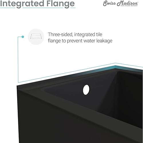 Miniatura 9 de Swiss Madison Well Made Forever SM-AB541MB Voltaire - Tina de alcoba (60 x 30 pulgadas), color negro mate