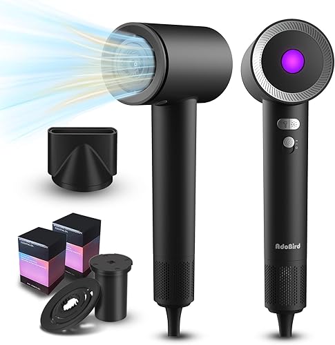 Miniatura 1 de Secador de pelo profesional Secador de pelo iónico Secador de pelo de alta velocidad con aceite esencial 160000 RPM secado rápido 1500W motor sin