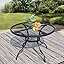 【5pcs】42'' Black Round Mesh Table
