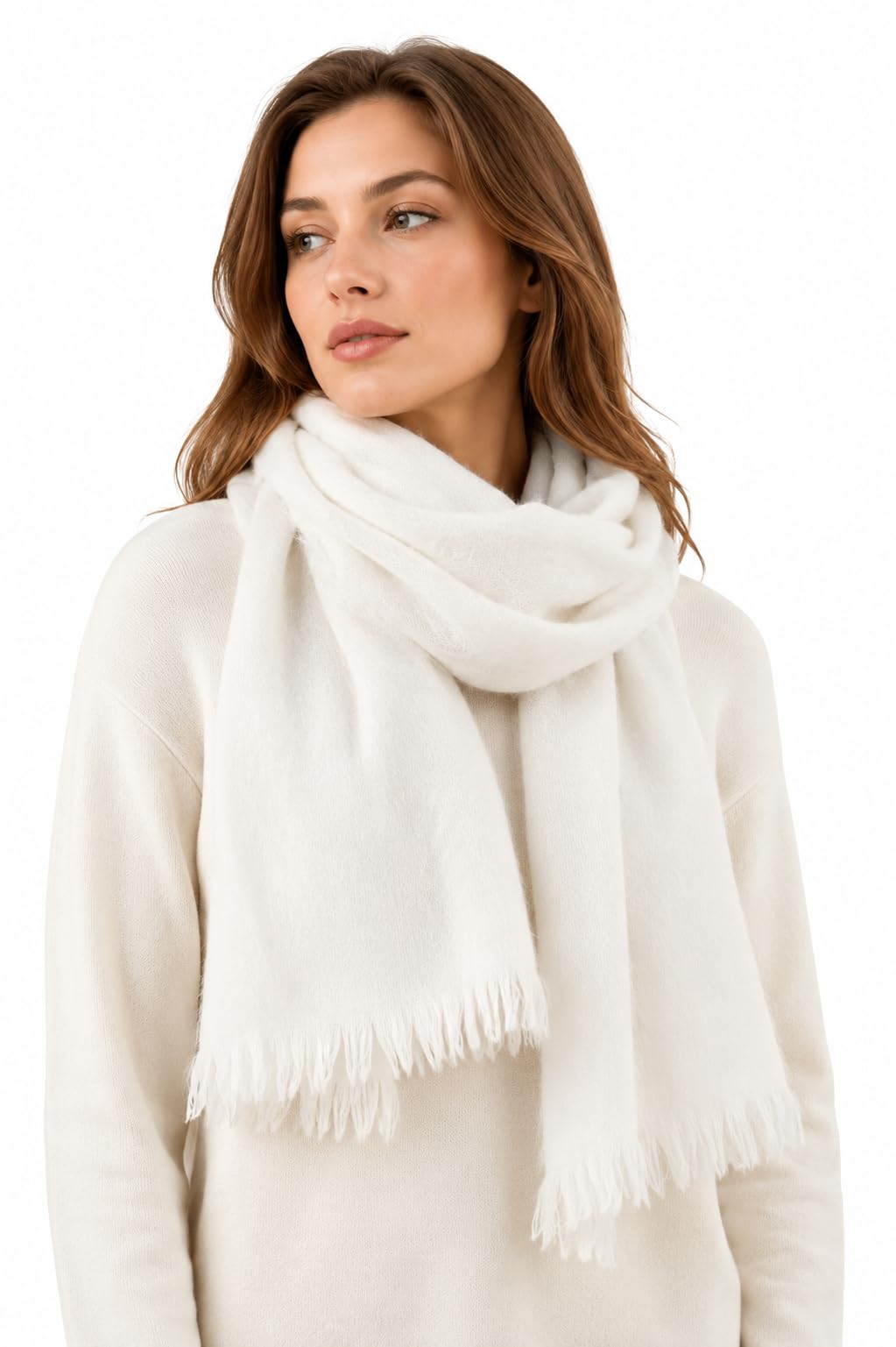 MANRA Women's Wool Blend Winter Stole Shawl Wrap with Fringes-picture-41